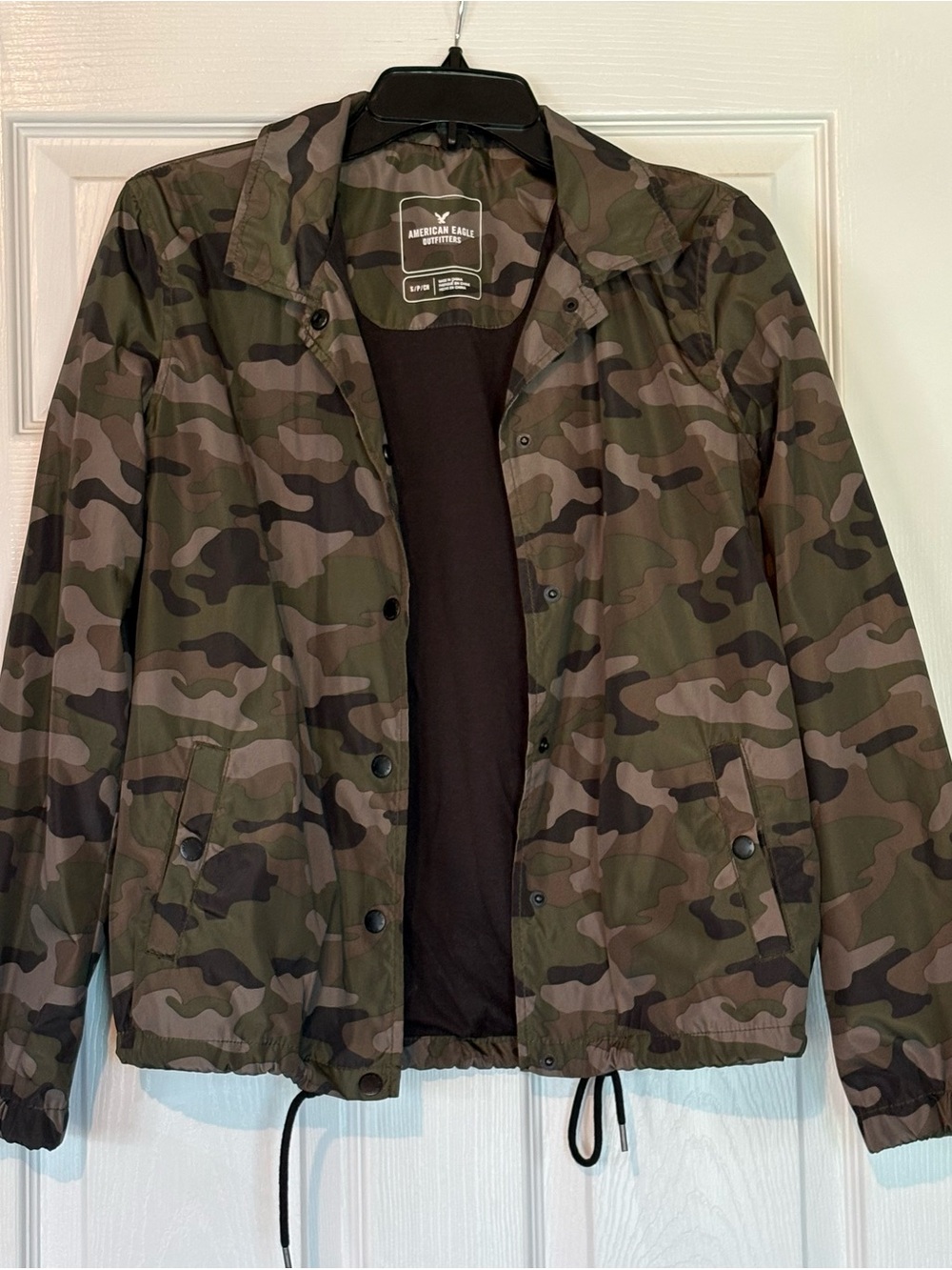 American Eagle Outfitters Women’s Camo Bomber Jacket - Olive & Brown